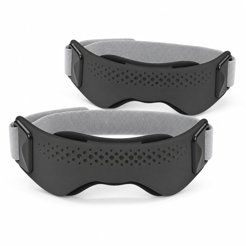Pack of two black patella straps, one for each knee
